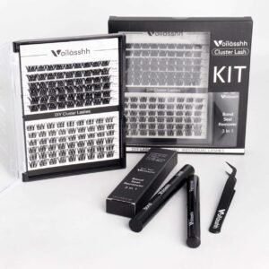 Voilasshh DIY Eyelash Extension Kit with 156 Pcs Lash Clusters